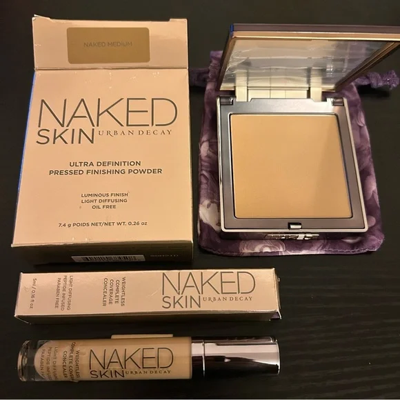 💄2 (MED/LIGHT) UD Naked Skin Ultra Definition Pressed Powder & Concealer BUNDLE! - Picture 3 of 10